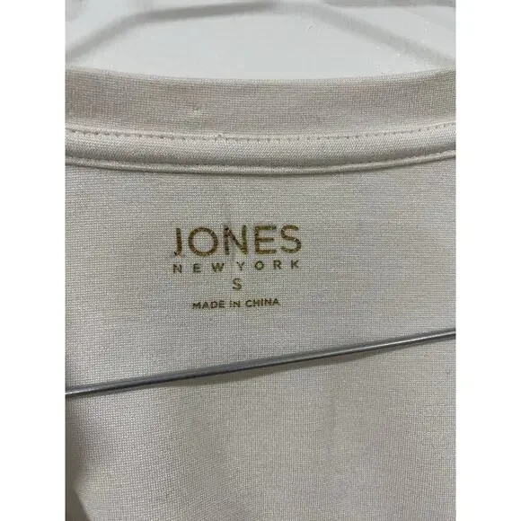 jones new york beige serenity knit v-neck dolman tee size S - Picture 5 of 8